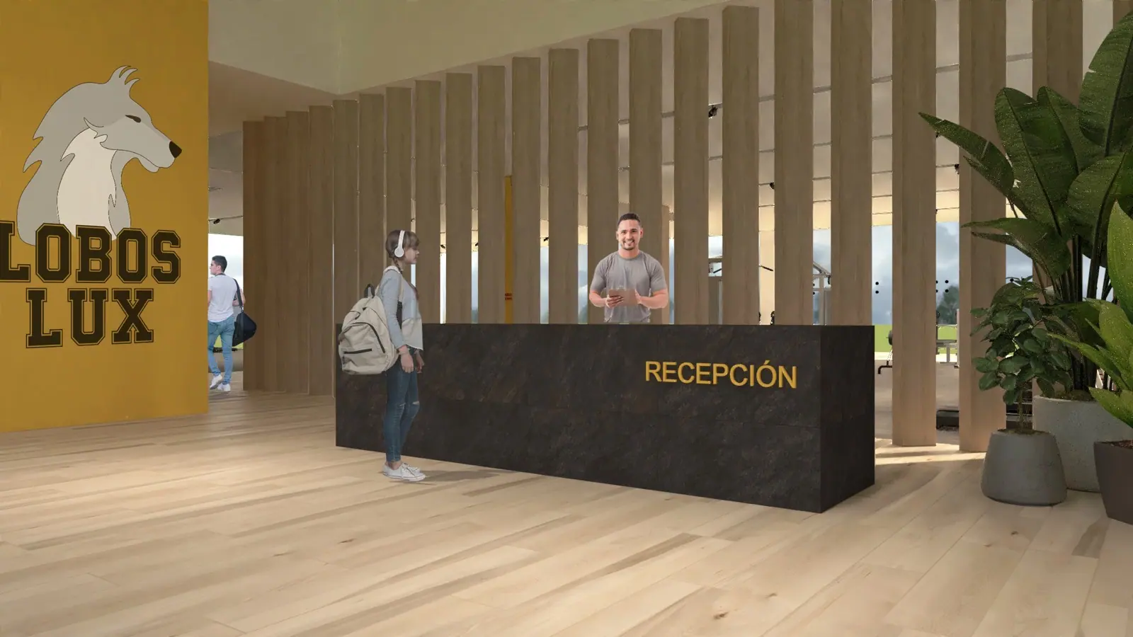 Recepción del Gimnasio Lux