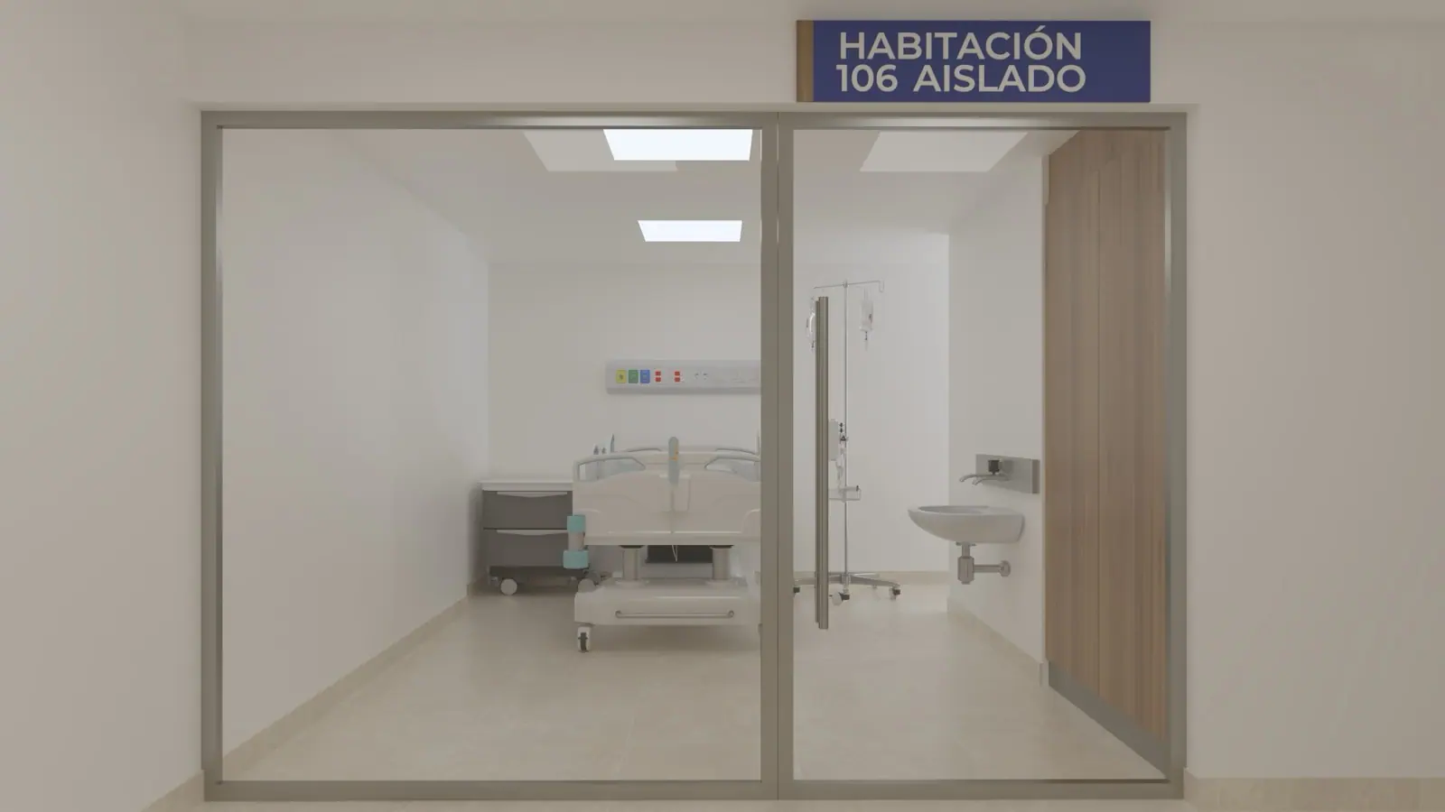 Habitación de hospitalización del Sanatorio de la Barca